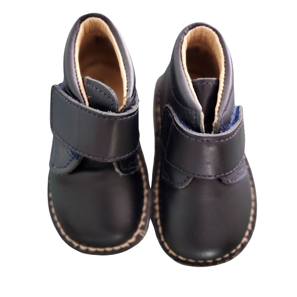 Kids Black Leather Shoes